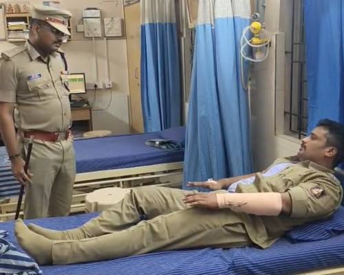 ಕೊಲೆ ಆರೋಪಿ ಬಂಧಿಸಲು ಹೋದ ಪೊಲೀಸರ ಮೇಲೆಯೇ ಹಲ್ಲೆ ಯತ್ನ:  ರಾಜು ಕಾಲಿಗೆ ಗುಂಡೇಟು!
